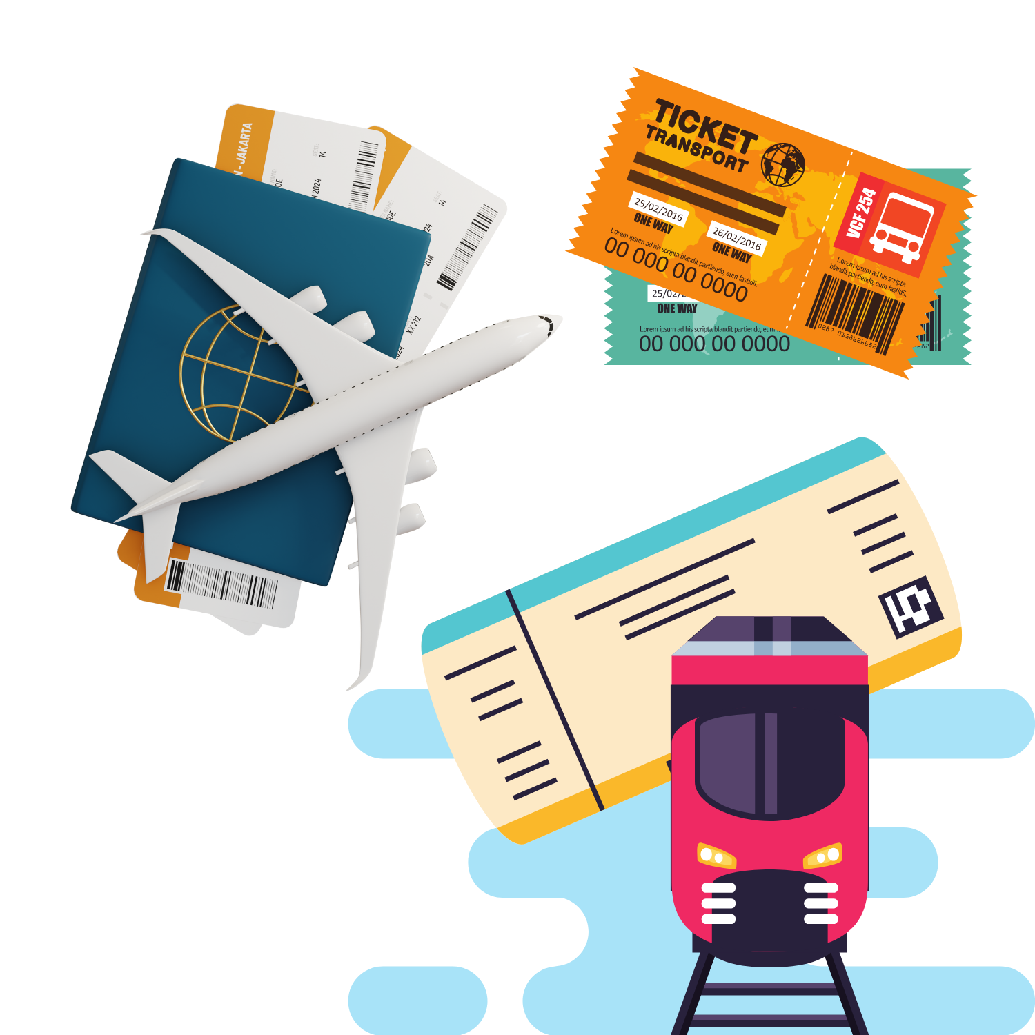 Billets de voyage et safari