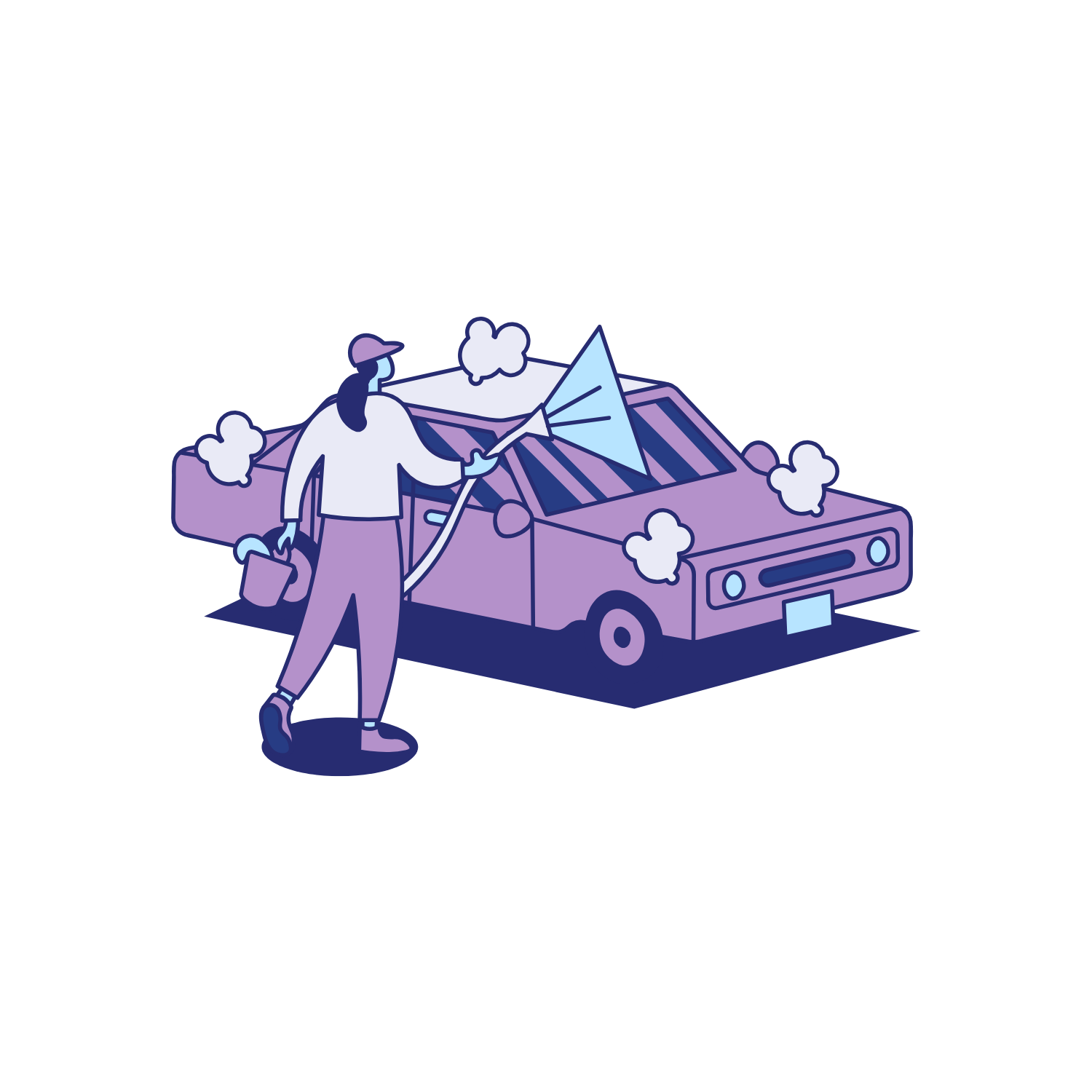 Parking et lavage de voiture